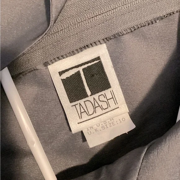 Tadashi Shoji Gray rushed Taffeta evening top - Picture 3 of 3